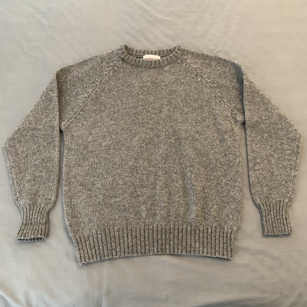 McGregor Sweater Mens Large‎ Gray Wool Acrylic Crewneck Knit Pullover Made USA